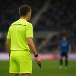 Scheidsrechter Erik Lambrechts tijdens een wedstrijd in de Jupiler Pro League