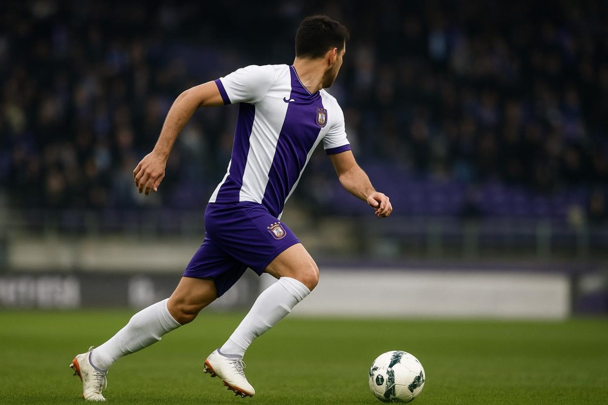 Moussa Diarra van RSC Anderlecht tijdens een wedstrijdmoment