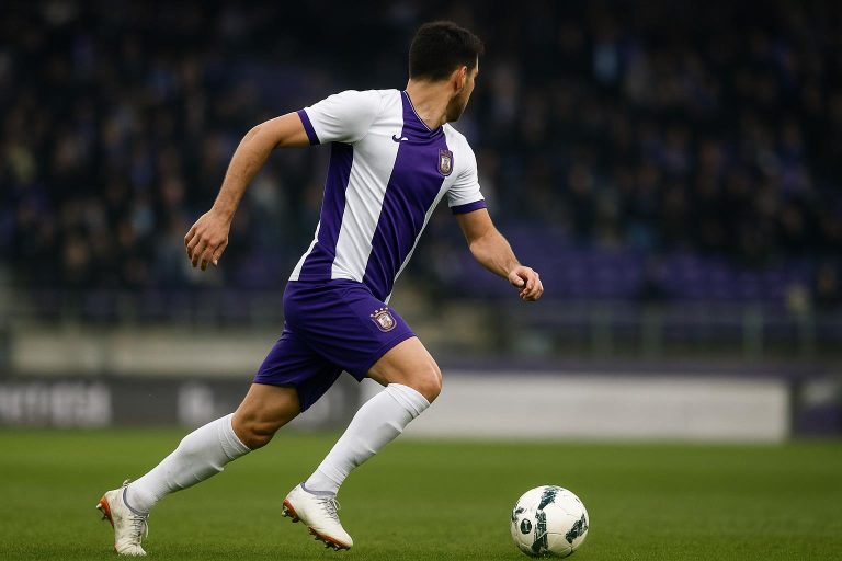 Moussa Diarra van RSC Anderlecht tijdens een wedstrijdmoment