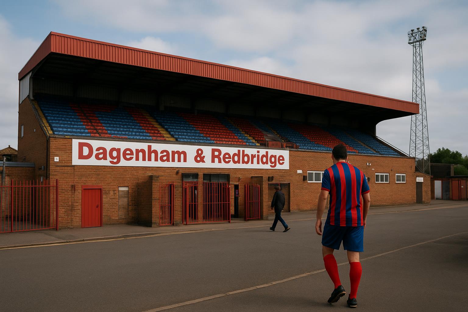 Sfeerbeeld van een Engels non-leaguestadion bij Dagenham & Redbridge