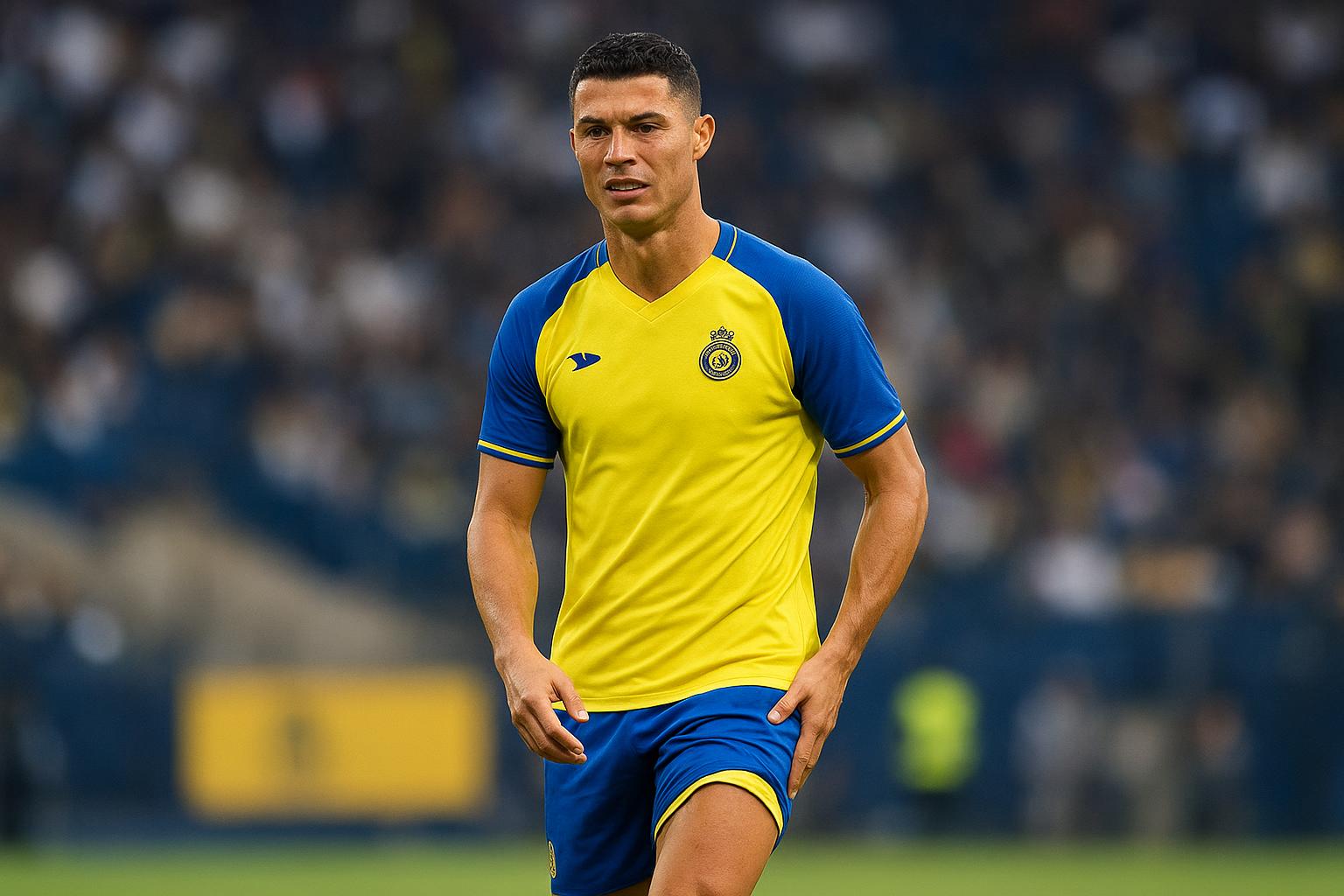 Cristiano Ronaldo van Al Nassr verlaat het veld na hamstringproblemen