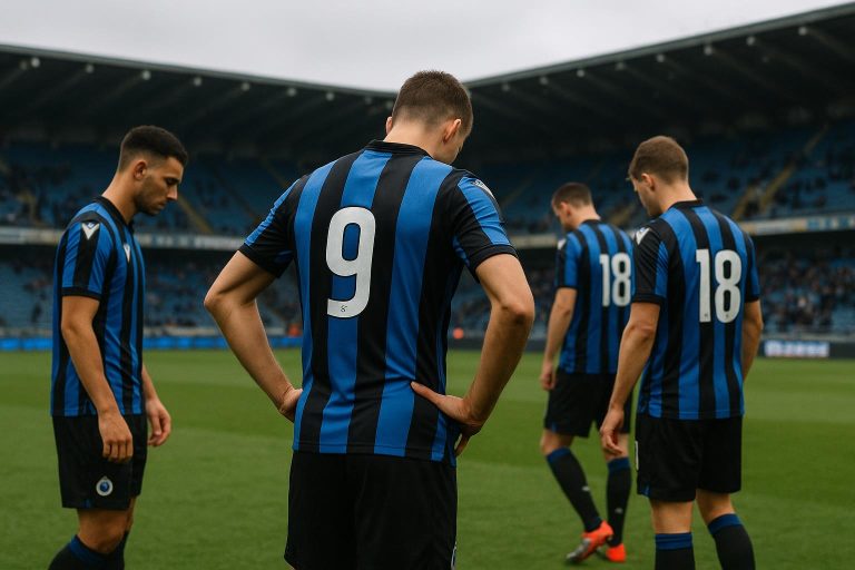 Aleksandar Stankovic in actie voor Club Brugge tijdens een wedstrijd in het Jan Breydelstadion