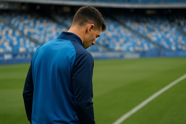 Romelu Lukaku in Napoli-tenue tijdens een trainingsmoment
