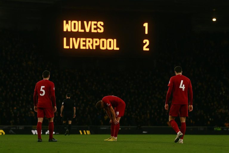 Sfeerbeeld in het Molineux tijdens Wolverhampton Wanderers tegen Liverpool