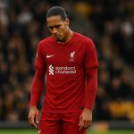 Virgil van Dijk reageert teleurgesteld na Wolverhampton Wanderers tegen Liverpool.