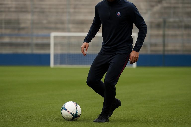 Joa Neves in PSG-trainingscontext, gezien vanop afstand zonder herkenbare gezichten.