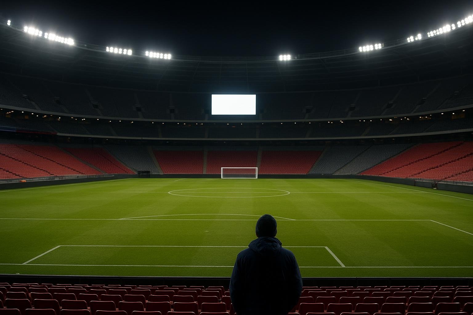 Sfeerbeeld in een Amerikaans stadion in aanloop naar het WK 2026, zonder herkenbare gezichten