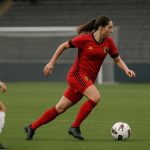 Tessa Wullaert in actie met de Red Flames