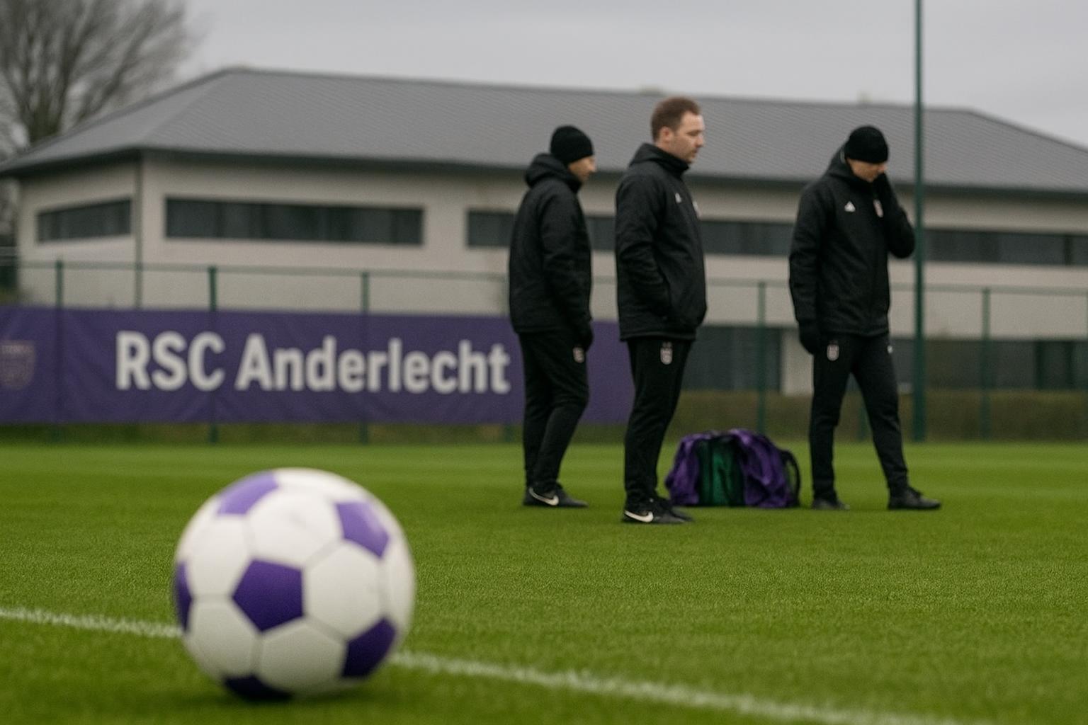 Sfeerbeeld van de trainingssite van RSC Anderlecht op Neerpede