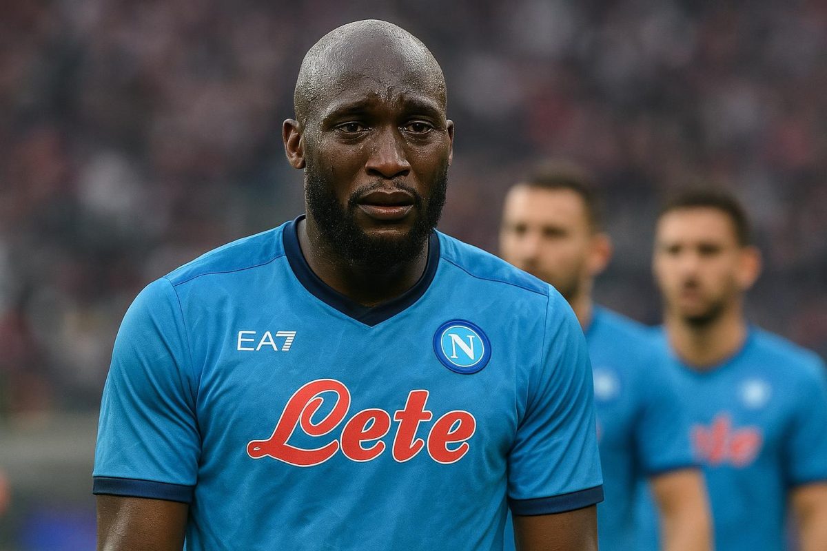 Romelu Lukaku van Napoli reageert emotioneel na de match tegen Hellas Verona