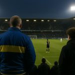 Sfeerbeeld in het Dudenpark bij Union SG tijdens een wedstrijd