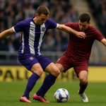 Sfeerbeeld rond Anderlecht met focus op een jonge middenvelder in wedstrijdcontext