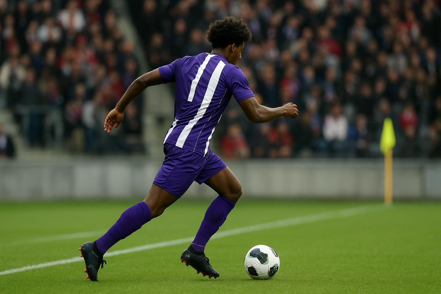 Ali Maamar van Anderlecht in actie tijdens een wedstrijdmoment