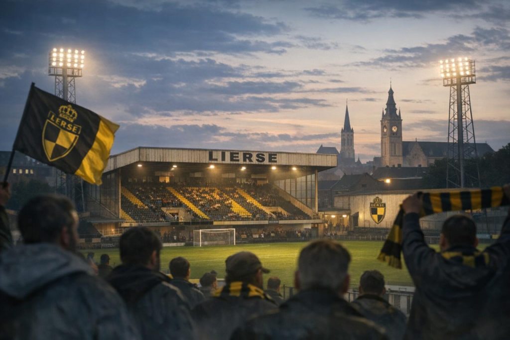lierse-sk-de-lisp-als-thuis-eigenzinnigheid-als-handelsmerk Sfeerbeeld van het Lisp, het Herman Vanderpoortenstadion in Lier