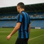 Joel Ordoñez van Club Brugge in een transfercontext in en rond het Jan Breydelstadion