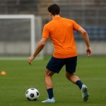 Xavi Simons in trainingsoutfit van Oranje tijdens een sessie op het veld