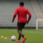 Romelu Lukaku in trainingscontext bij de Rode Duivels