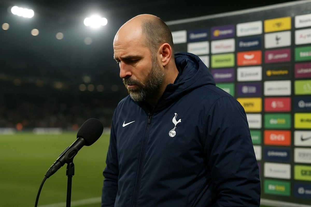 Igor Tudor langs de zijlijn bij Tottenham Hotspur na een wedstrijd