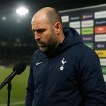 Igor Tudor langs de zijlijn bij Tottenham Hotspur na een wedstrijd