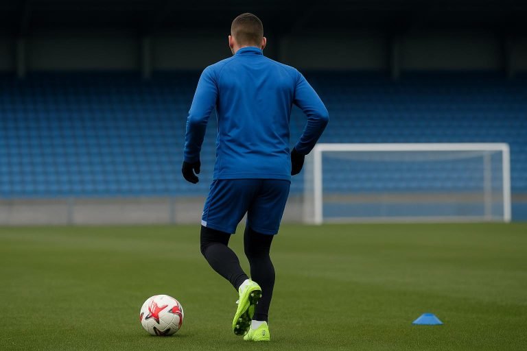 Noah Adedeji-Sternberg van KRC Genk tijdens een trainingsmoment na zijn terugkeer uit blessure