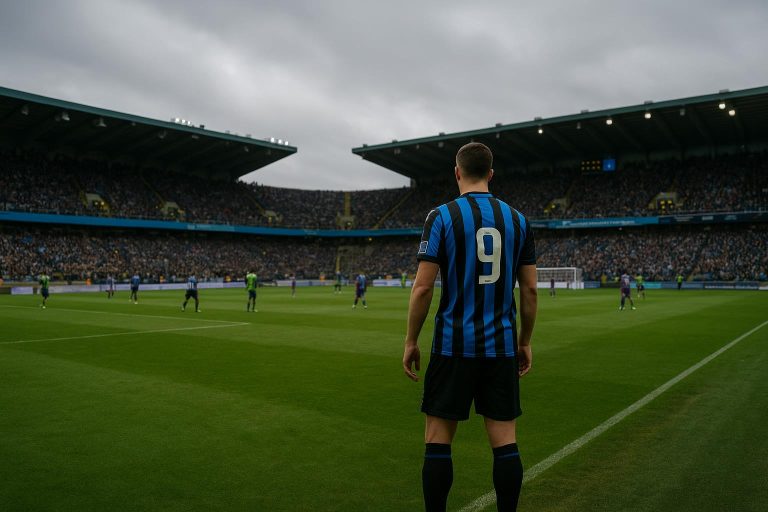 Sfeerbeeld in en rond het Jan Breydelstadion van Club Brugge in aanloop naar de wedstrijd