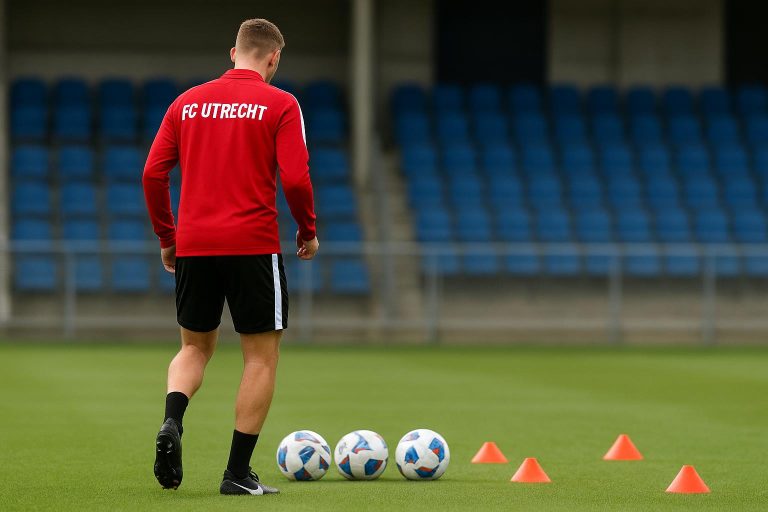 Matisse Didden van FC Utrecht tijdens een training in Nederland