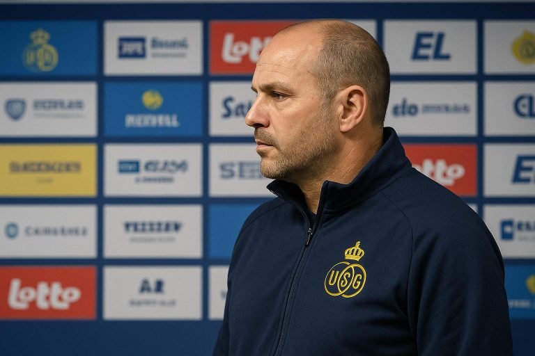 David Hubert tijdens een persmoment bij Union SG