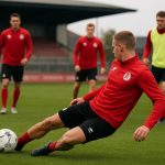 Trainer Michel Jonckheere van KV Kortrijk tijdens een trainingsmoment
