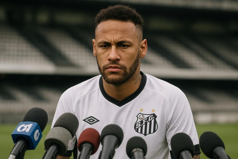 Neymar in Santos-context terwijl nieuws over een juridische klacht in Brazilië rondgaat