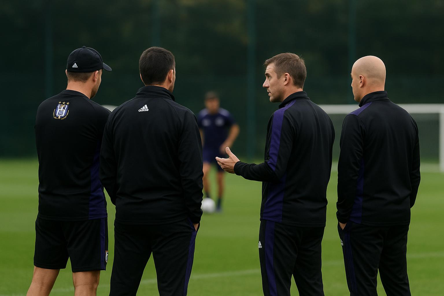 Silvio Proto op training bij RSC Anderlecht als staflid