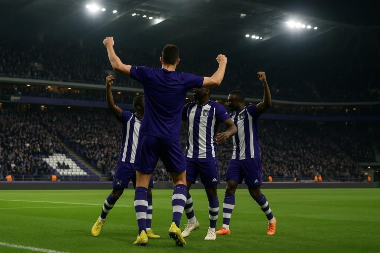 Sfeerbeeld in het Lotto Park tijdens Anderlecht tegen Oud-Heverlee Leuven