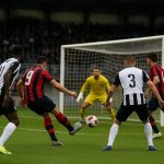 Spelmoment tijdens FCV Dender EH tegen Sporting Charleroi in een open wedstrijd