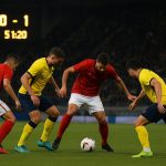 Sfeerbeeld in het Soevereinstadion tijdens Lommel tegen KV Kortrijk in de Challenger Pro League