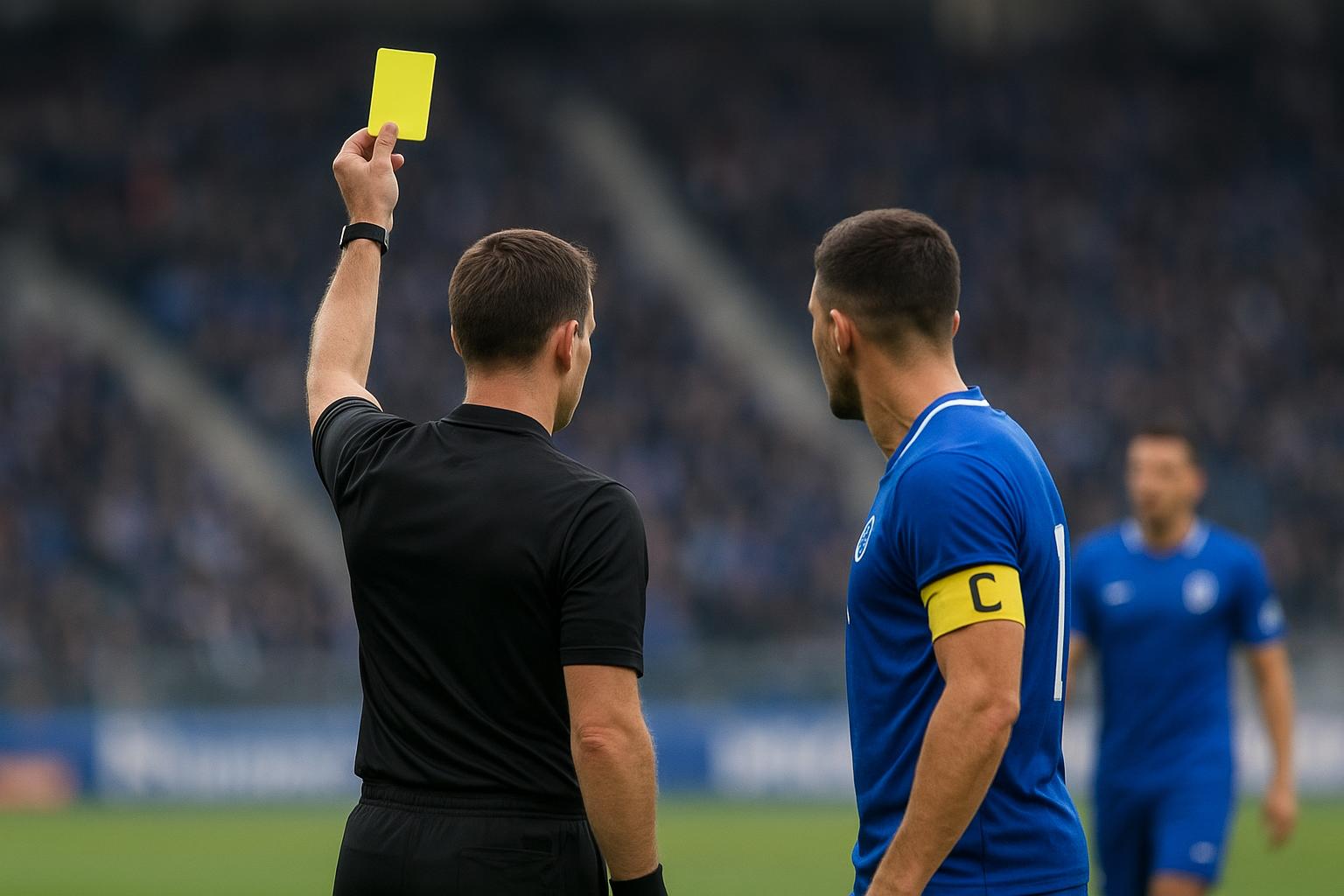Bryan Heynen van KRC Genk reageert teleurgesteld na een gele kaart