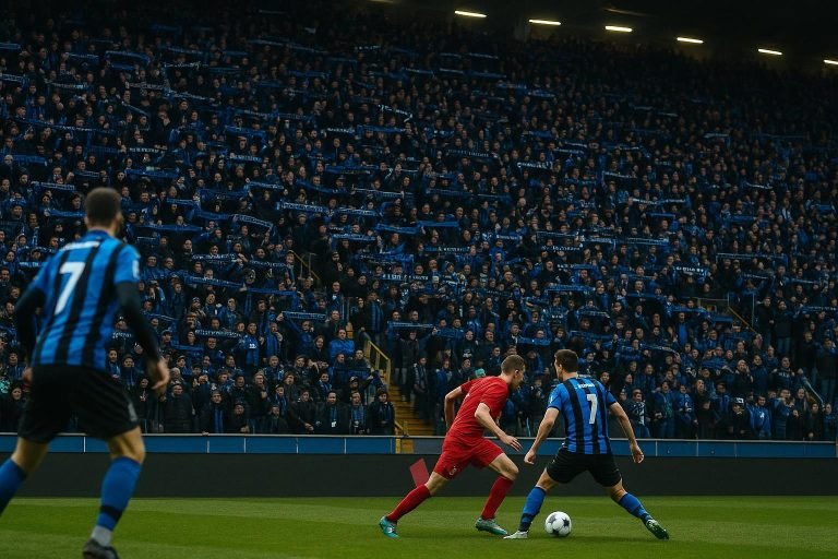 Sfeerbeeld in het Jan Breydelstadion tijdens Club Brugge tegen RSC Anderlecht