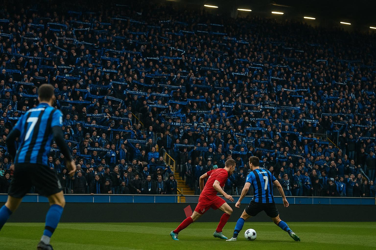 Sfeerbeeld in het Jan Breydelstadion tijdens Club Brugge tegen RSC Anderlecht