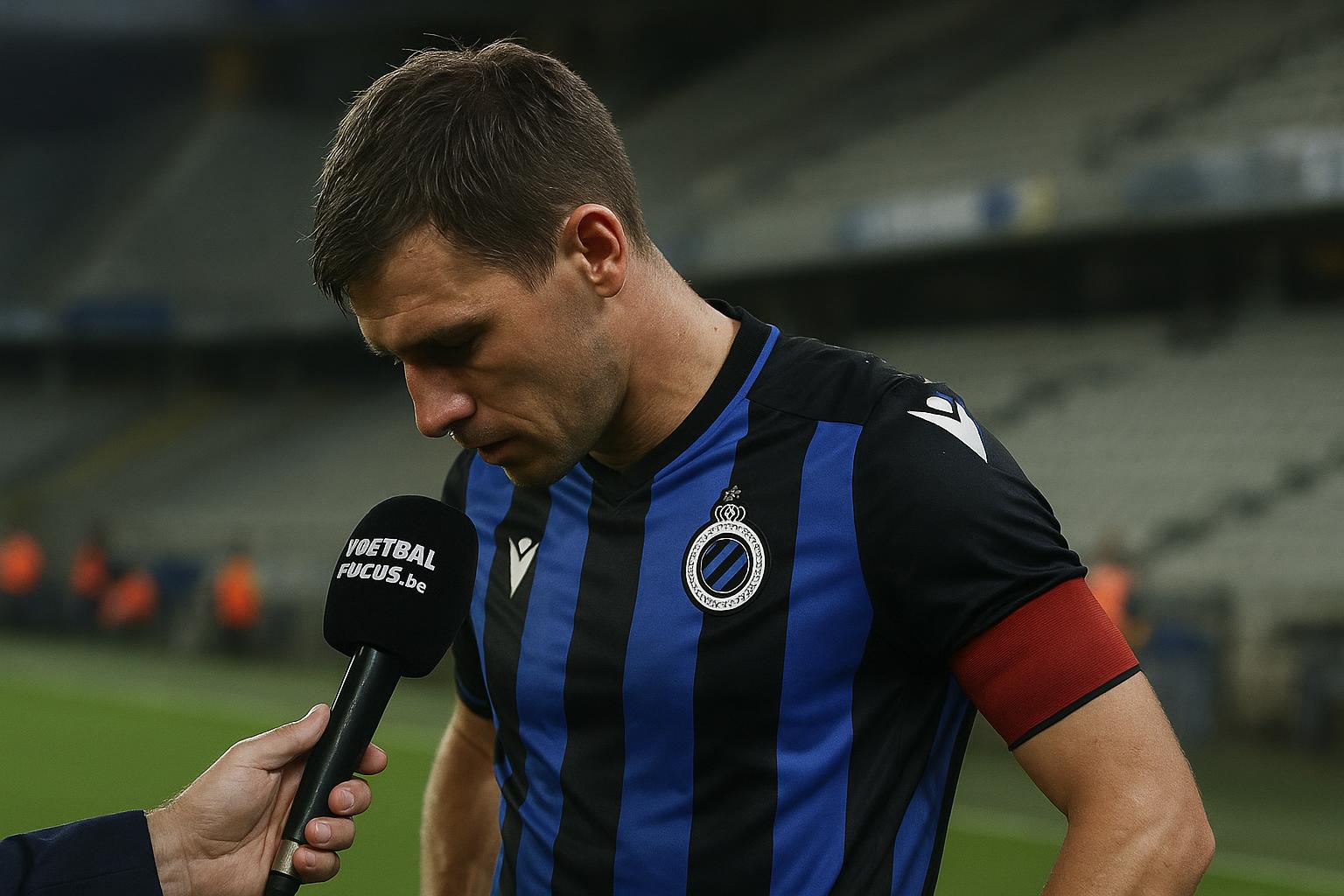 Hans Vanaken van Club Brugge reageert na het gelijkspel tegen Anderlecht