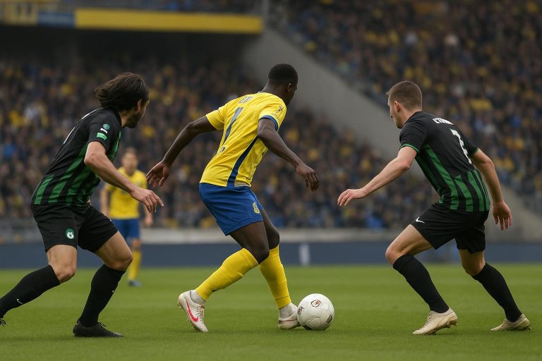 Spelmoment tijdens STVV tegen Cercle Brugge in de Jupiler Pro League