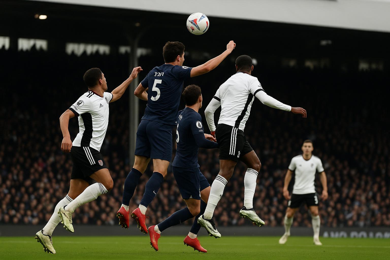 Duel tussen Fulham en Tottenham tijdens een Premier League-wedstrijd in Londen