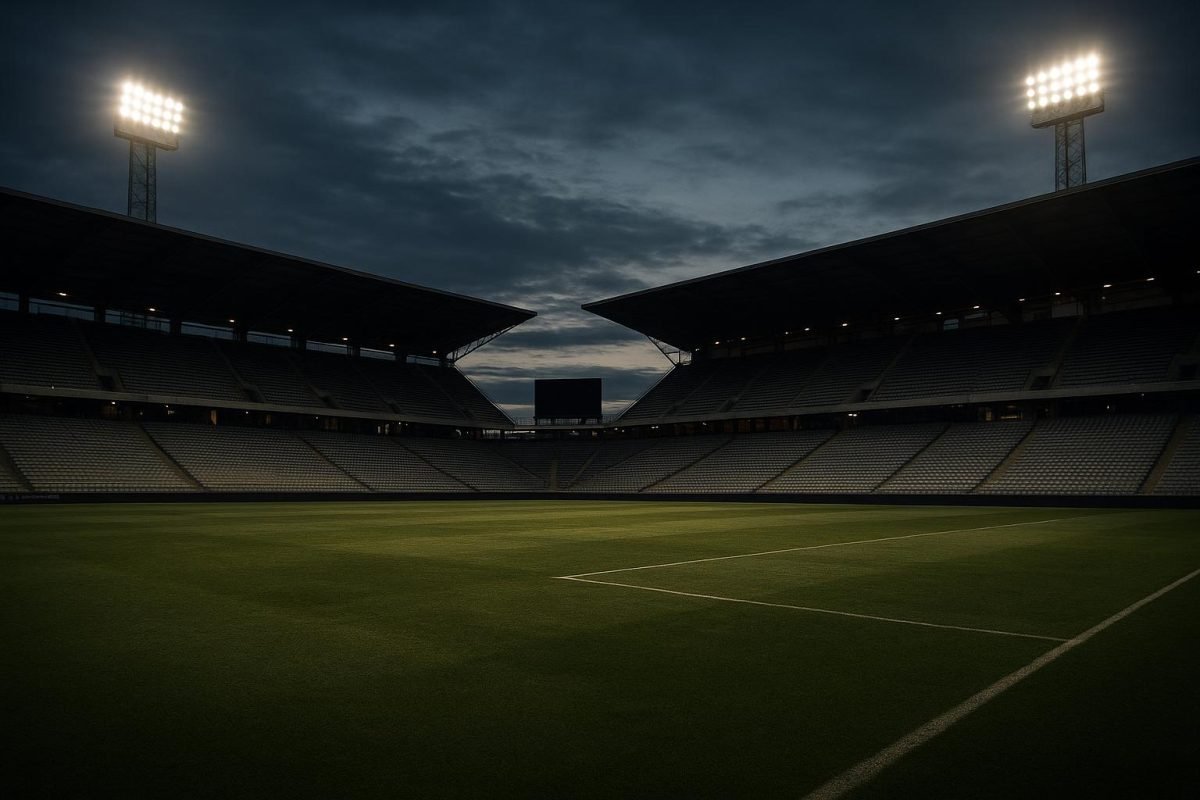 Een stadionomgeving in de Major League Soccer zonder herkenbare gezichten