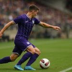 Tristan Degreef in actie voor RSC Anderlecht tijdens een wedstrijd