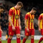 Spelers van KV Mechelen teleurgesteld na een wedstrijd in de Jupiler Pro League
