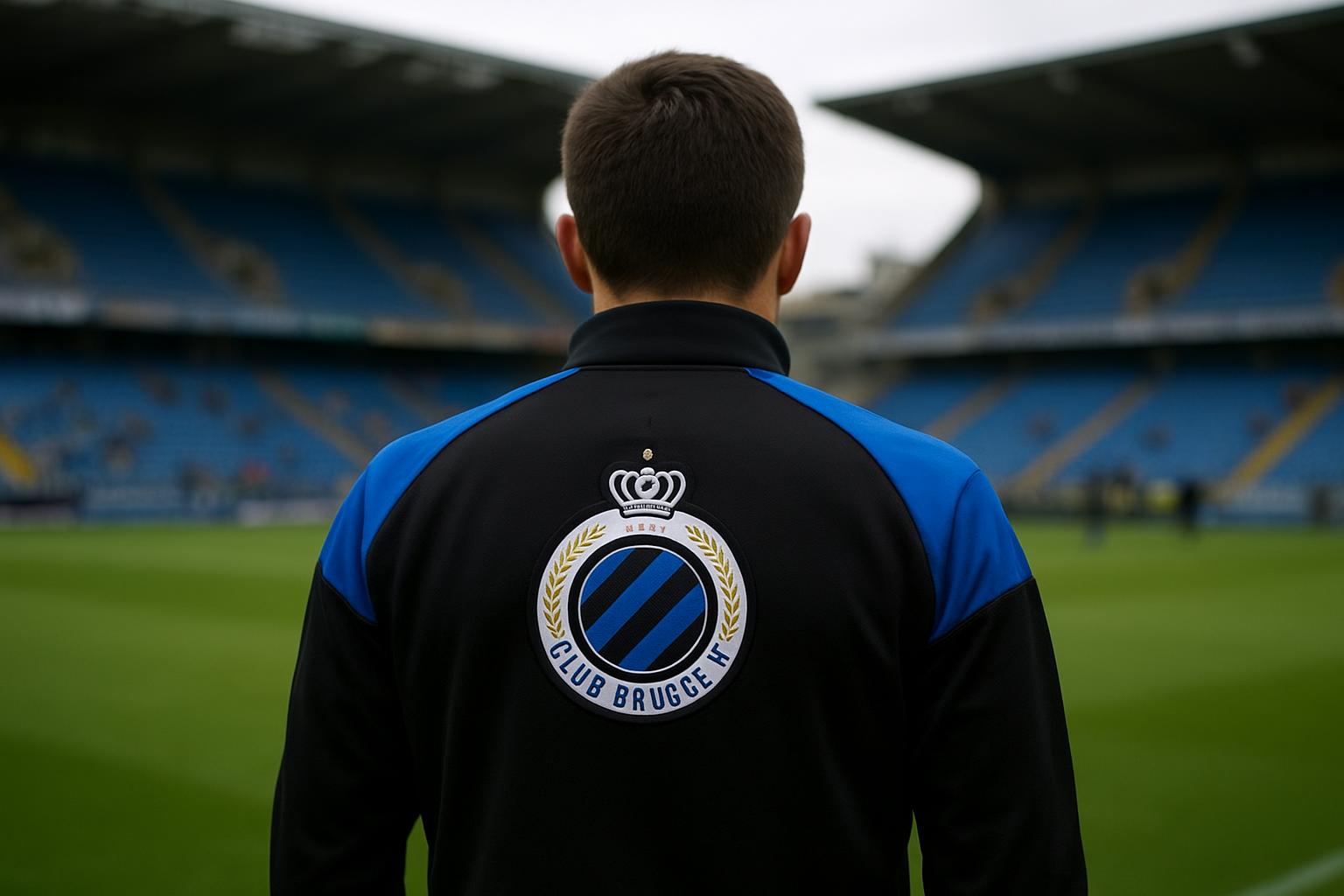 Devy Rigaux van Club Brugge in een stadioncontext