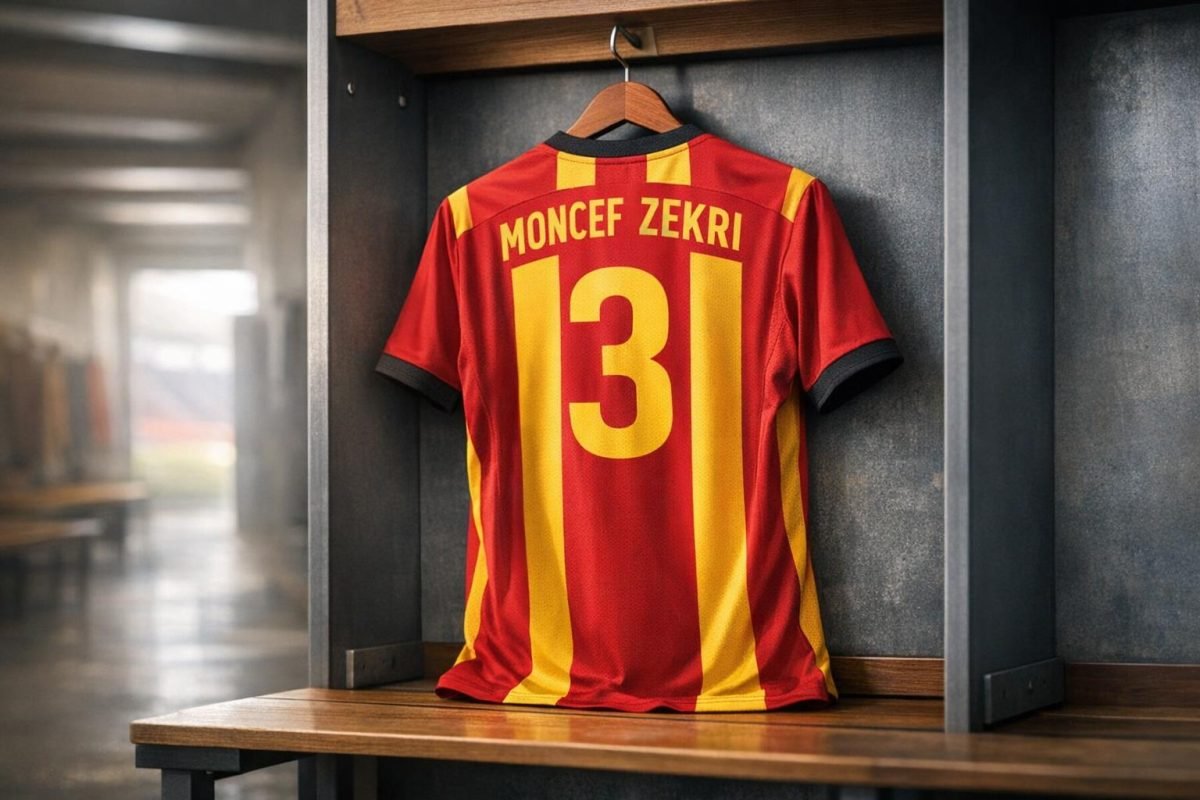 Moncef Zekri van KV Mechelen dribbelt langs de zijlijn