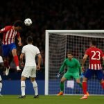 Spelmoment uit Atletico Madrid tegen Tottenham in het Metropolitano