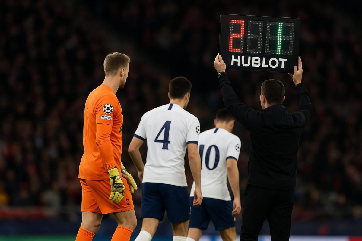 Tottenham wisselt vroeg van doelman tijdens de match tegen Atlético Madrid in Madrid