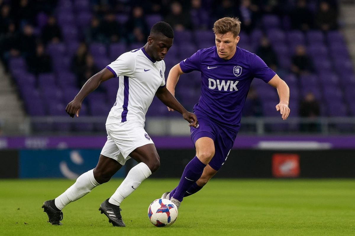 Actiefoto uit Beerschot tegen RSCA Futures in de Challenger Pro League