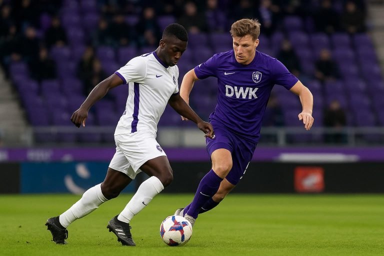 Actiefoto uit Beerschot tegen RSCA Futures in de Challenger Pro League