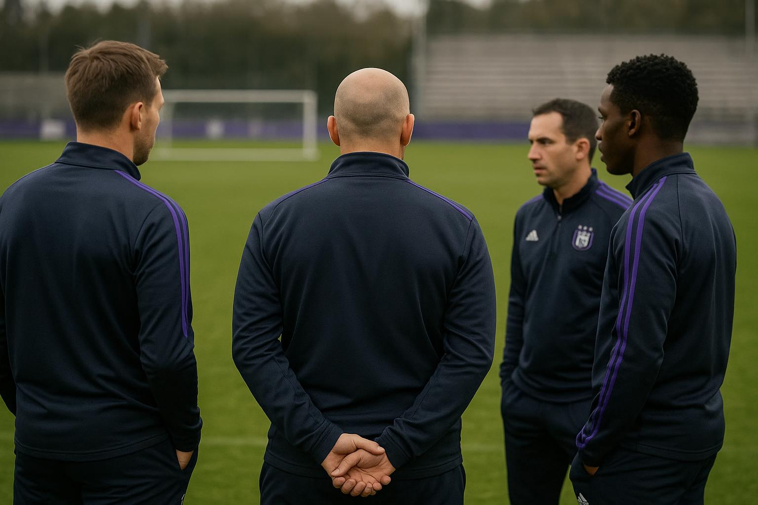 Lucas Biglia tijdens een moment in Anderlecht-context langs het veld