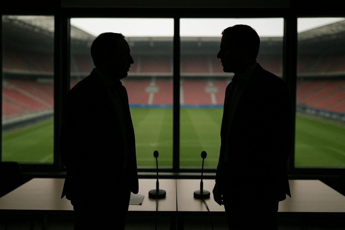 Gianni Infantino en Donald Trump tijdens een onderhoud over het WK 2026
